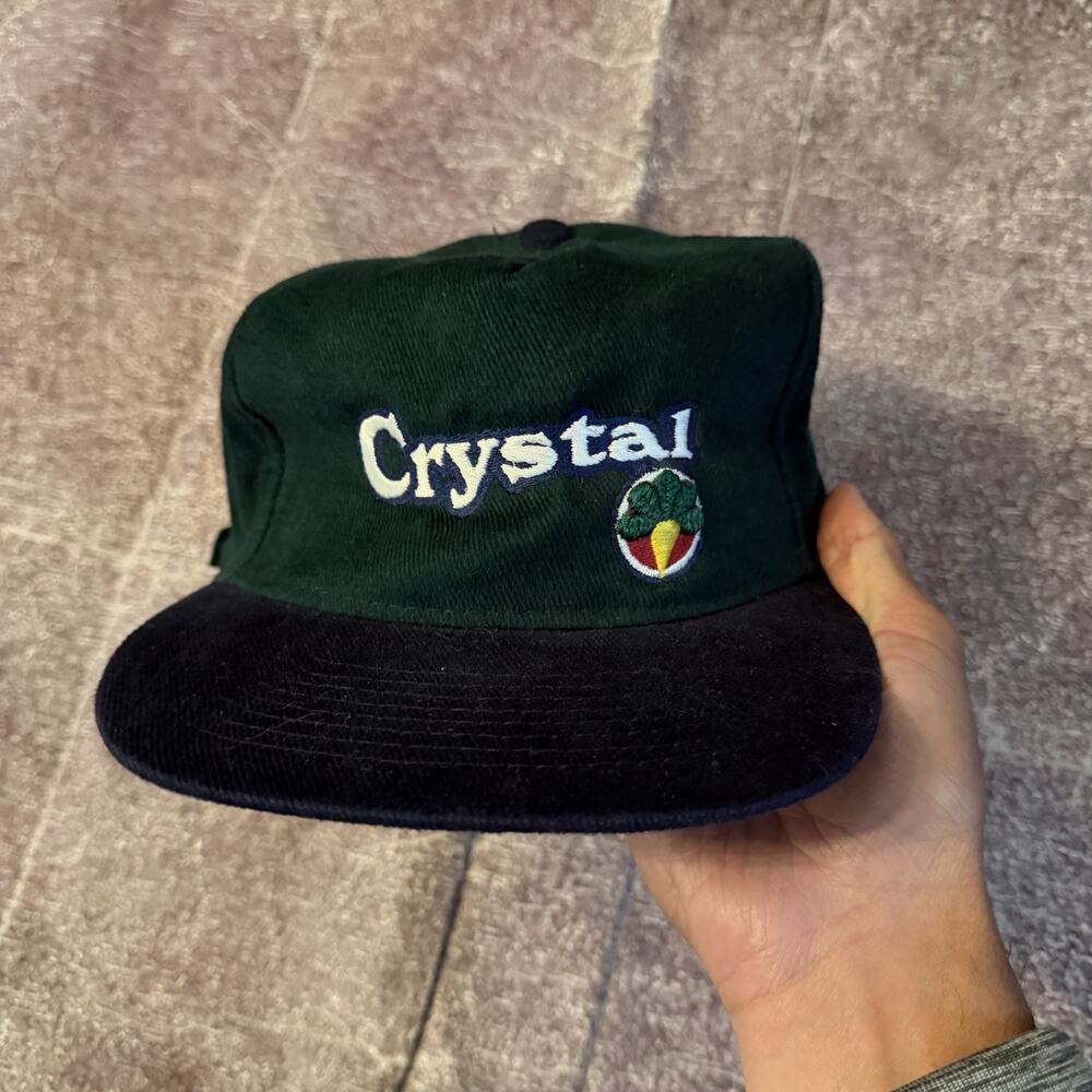 Men's Vintage 90's Otto Crystal Farms Forest Green Blue Adjustable Strapback Hat
